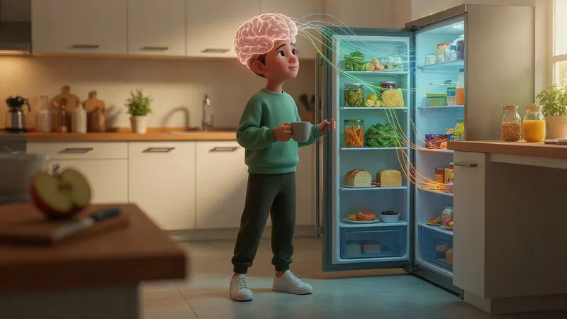 3D Animation style example scene: How your brain decides what to eat