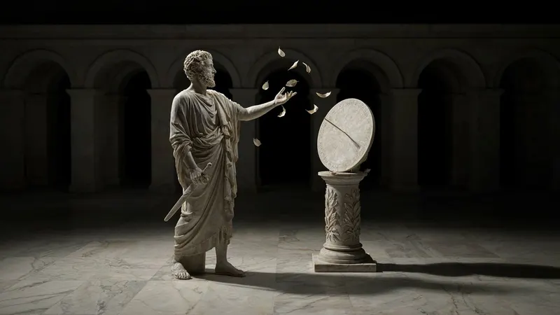 Marble Statues style example scene: Seneca on the shortness of life