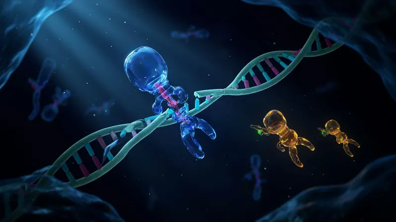 Science 3D style example scene: How CRISPR edits DNA