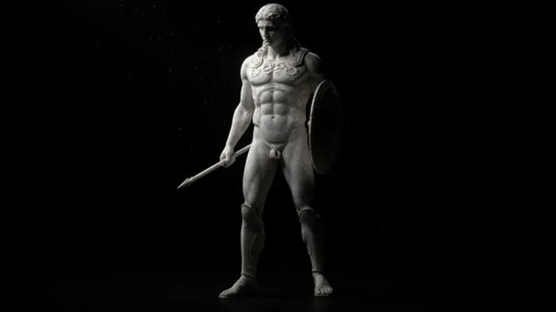 Marble Statues video style example