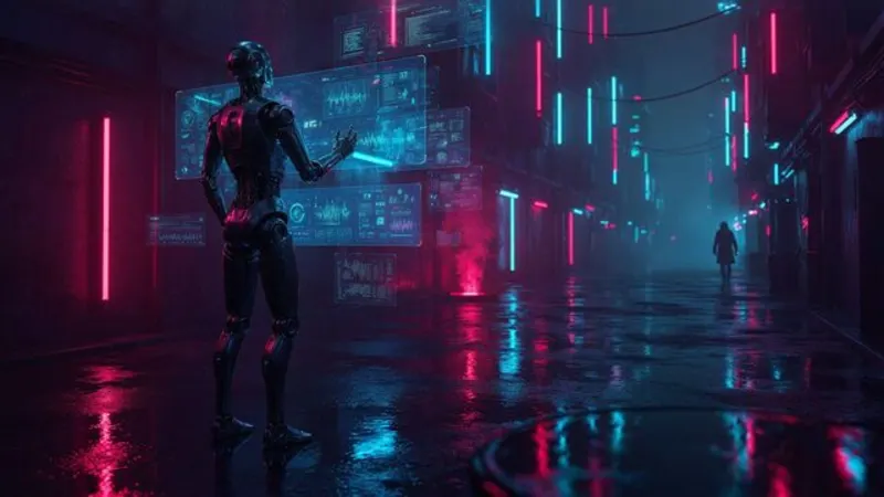 Neon Cyberpunk video style example
